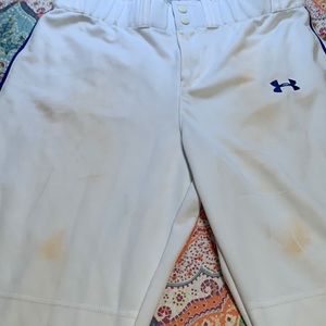 Under Armor Men’s Large white with blue piping